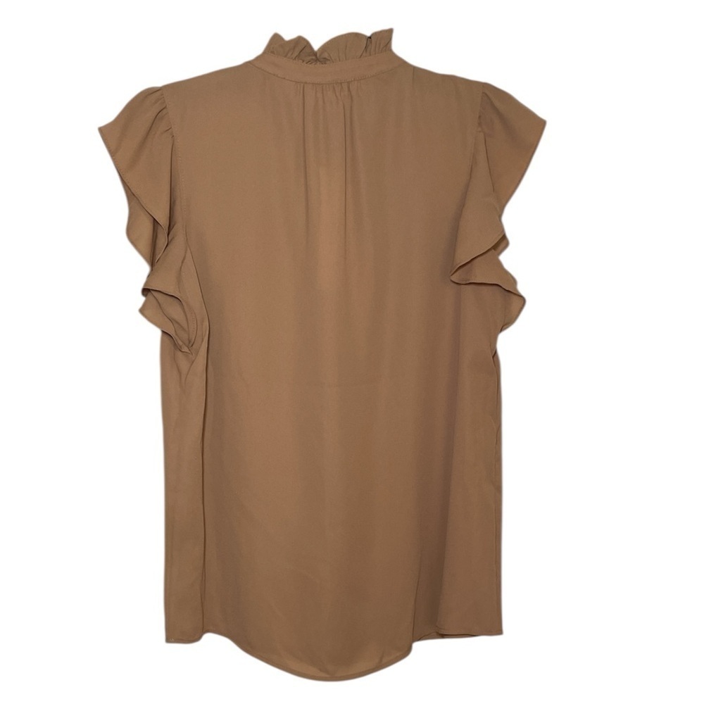 Calvin Klein light brown blouse sz S - Picture 4 of 6